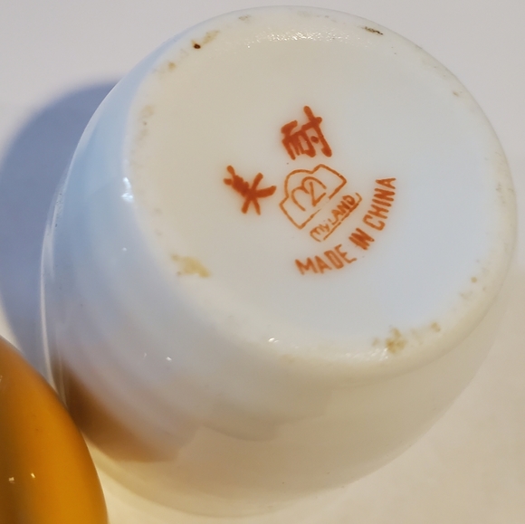 Set Of 4 Sake Cups Rosenthal Studio & Myland Vintage Ceramic Yellow & White - Picture 8 of 13